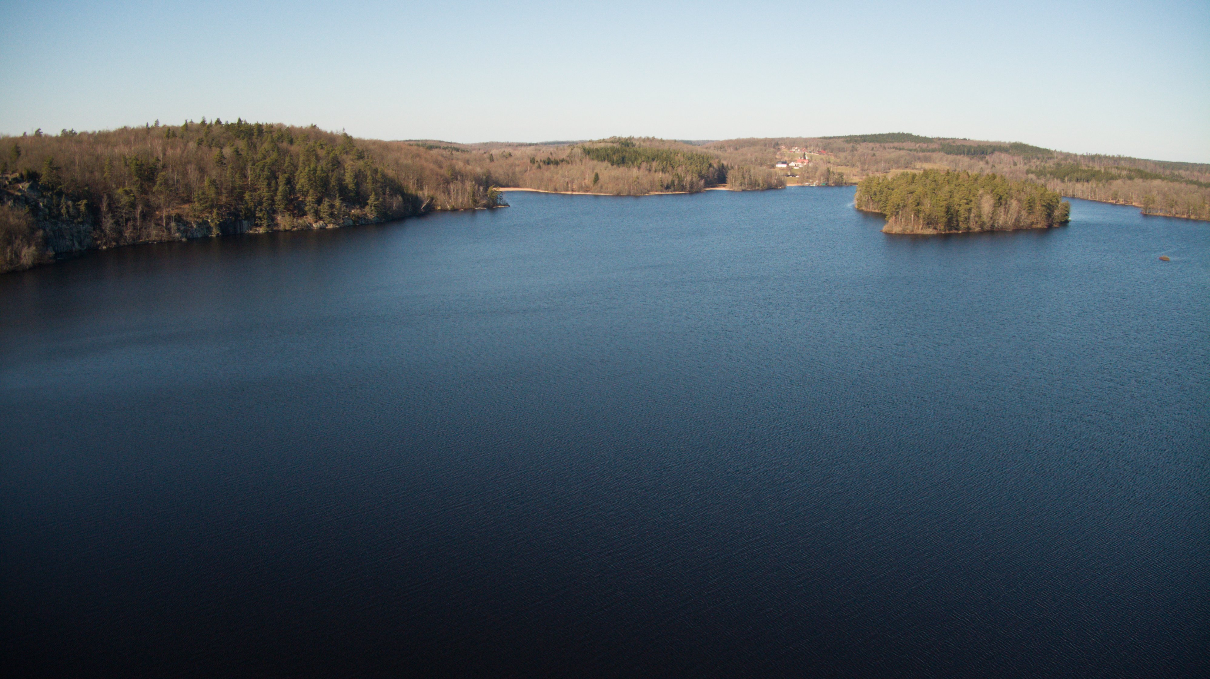 Drönarfoto över miljö i Blekinge